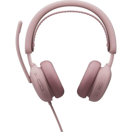 Auriculares Logitech Zone Wired 2 con cable USB-C/USB-A Cancelación de Ruido Rosa