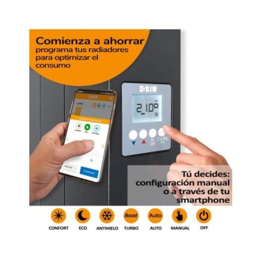 Radiador Eléctrico Hjm AVA V 1000N Wifi 1000W Control Wifi Bajo Consumo Vertical