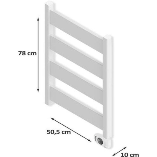 Toallero Eléctrico Hjm Neris 500W Protección IP24 Bajo Consumo Aluminio