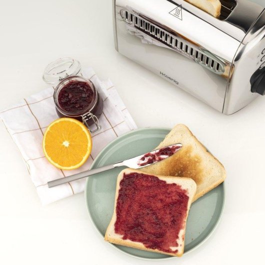 Tostadora HKoenig TOAS9 Acero Inoxidable Vintage 2 Rebanadas Ranuras Anchas 950W