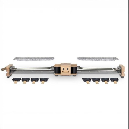 Raclette HKoenig WOD362 Drehbare Basis 180° Natursteinplatten Holzdesign 1400 W