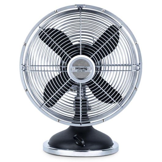 Ventilador HKoenig Joe50 Retro Vintage 3 Velocidades Metal 25 cm
