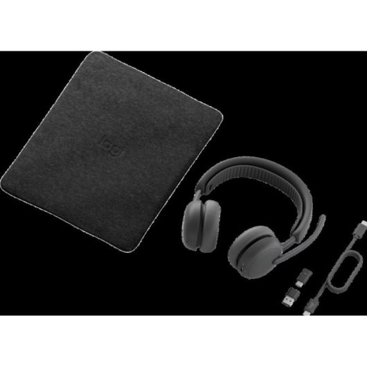 Casque Logitech Zone Wireless 2 sans fil Bluetooth avec réduction de bruit, micro double, USB-C, usage professionnel, graphite