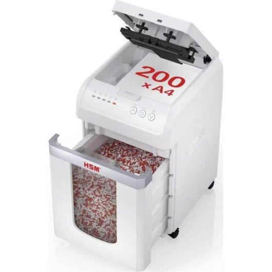 Distruggidocumenti HSM shredstar X200 taglio a particelle 200 fogli P-4 bianco