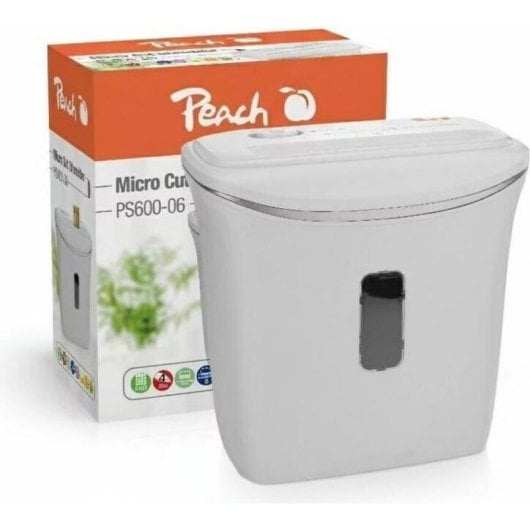 Distruggidocumenti Peach PS600-06 microtaglio P-5 4 fogli 12L bianco