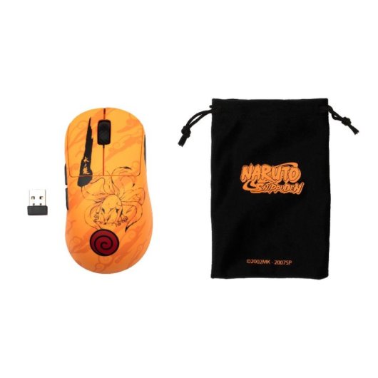 Ratón Konix Naruto 80389000014 Inalámbrico USB-C 26000 DPI Naranja RGB 7 Botones