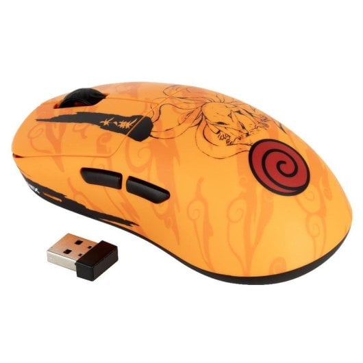 Ratón Konix Naruto 80389000014 Inalámbrico USB-C 26000 DPI Naranja RGB 7 Botones