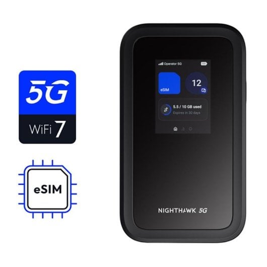 Router Netgear Nighthawk M7 5G WiFi 7 460,8 Mbps eSIM Portátil