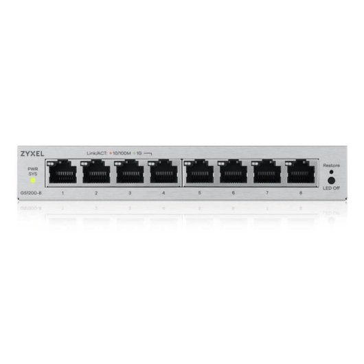 Switch Zyxel GS1200-8V3 8 ports Gigabit Ethernet Web Managed sans ventilateur