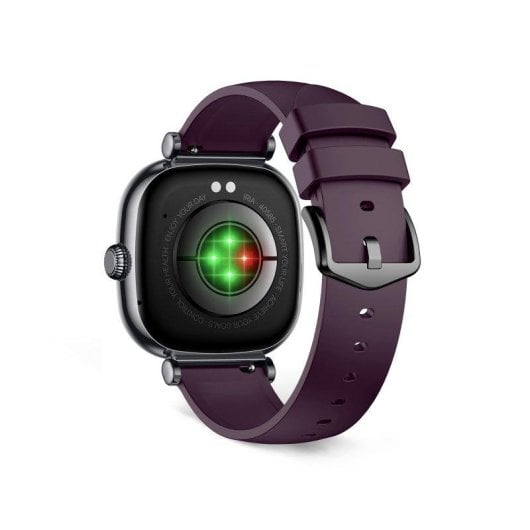 Ksix Iria Go Bluetooth 1.7'' AMOLED Preto Caixa Metal, Correia Silicone Roxa Autonomia 4 Dias SpO2