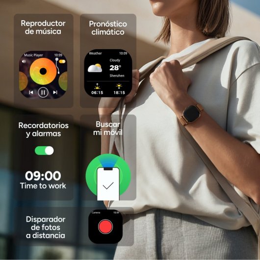 Ksix Iria Go Bluetooth 1.7'' AMOLED Preto Caixa Metal, Correia Silicone Roxa Autonomia 4 Dias SpO2