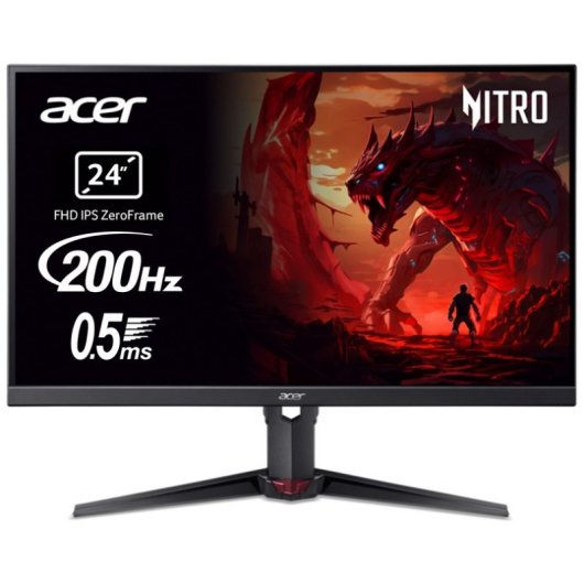 Monitor Acer XV240YX1BMIIPRX 23,8" FullHD 200Hz IPS 0,5ms Altura Ajustable Altavoces