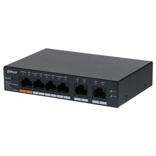 Switch gestito Dahua CS4006-4GT-60-V2 6 porte Gigabit 4 PoE L2 montaggio a parete