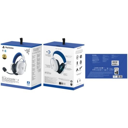 Auriculares Razer BlackShark V3 X HyperSpeed for PlayStation inalámbricos gaming sonido 7.1 blancos