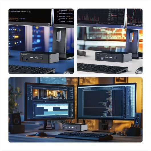 Switch KVM StarTech P2AD122-KVM-SWITCH DisplayPort 2 ports 4K 60Hz USB 3.0 Audio