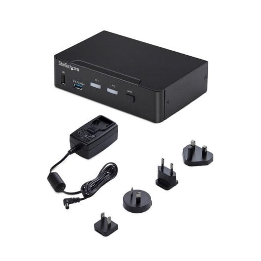 Switch KVM StarTech P2AD122-KVM-SWITCH DisplayPort 2 ports 4K 60Hz USB 3.0 Audio