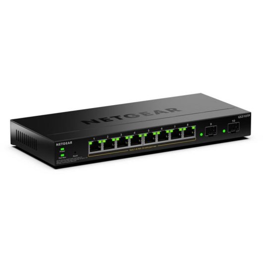 Switch Netgear GS310TP 8 portas Gigabit PoE+ 2 SFP metálico