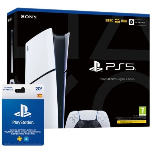Sony PlayStation 5 Slim Digital Chasis E + Sony Tarjeta Prepago 20€ para PlayStation Store