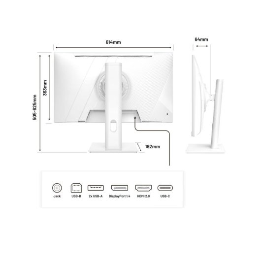 Monitor JAPANNEXT JN-i27QR-C65W-HSP-W 27" WQHD 75Hz IPS Branco USB-C 65W 8ms