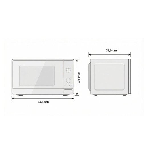 Microondas Nilson NMW2701 19 Litros 700W Control Manual Iluminación LED