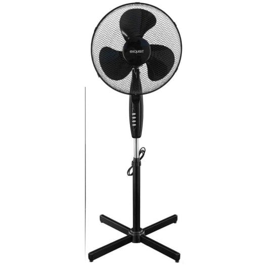 Ventilador Exquisit VS 35065 Pie 40 cm Oscilante 3 Velocidades Negro