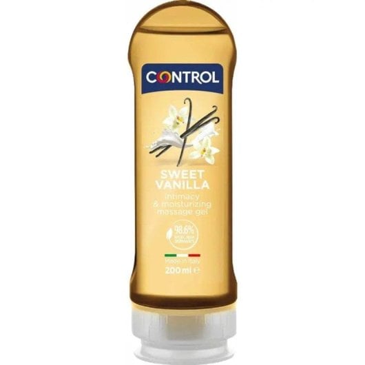 Gel de Massagem Control Sweet Vanilla 200ml Base Aquosa Aroma Baunilha