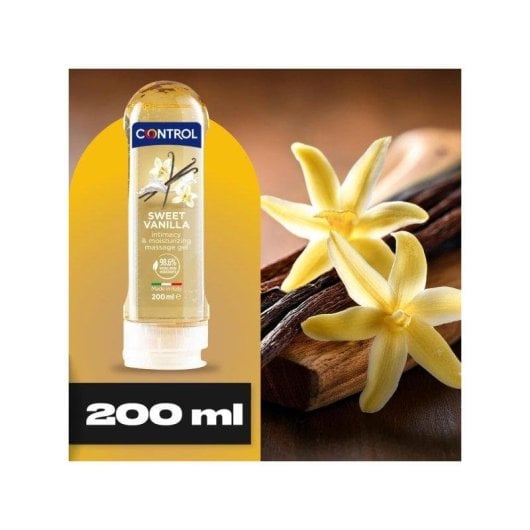 Gel de Massagem Control Sweet Vanilla 200ml Base Aquosa Aroma Baunilha