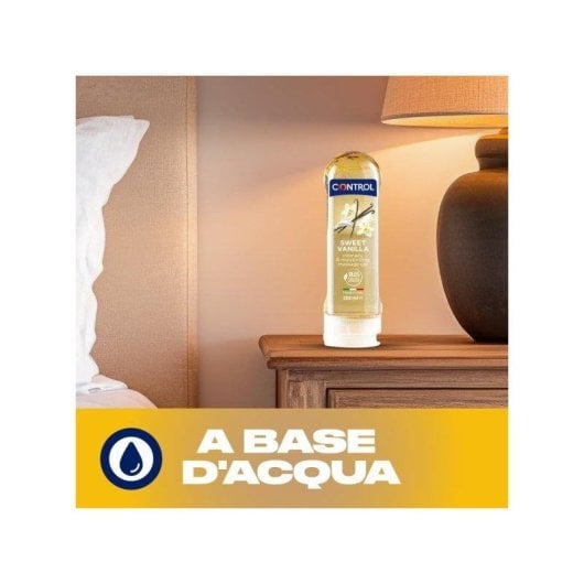 Gel de Massagem Control Sweet Vanilla 200ml Base Aquosa Aroma Baunilha