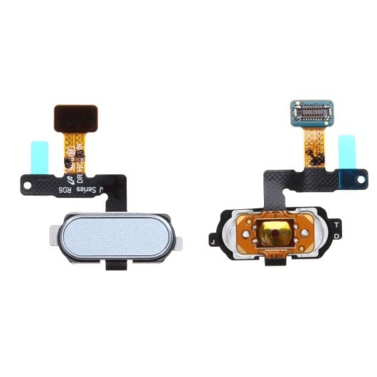 Bouton d'accueil bleu et argent de remplacement pour Samsung J7 2017 J730 J730f
