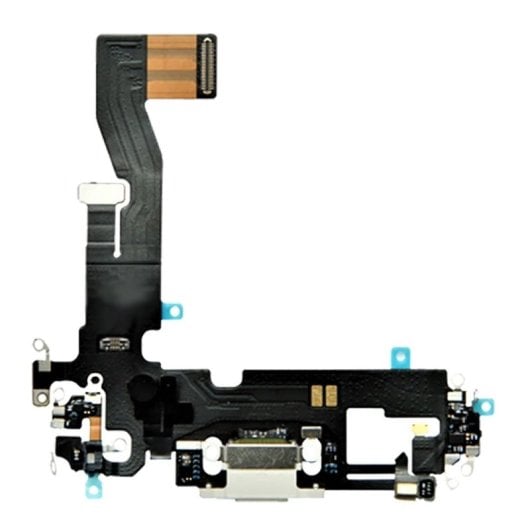 Conector Carga Iphone 12 Cable Flex Placa Usb Color Blanco Repuesto