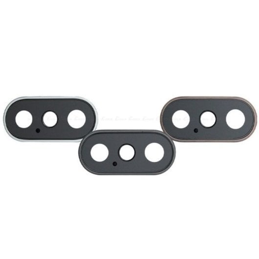 Vitre de caméra complète avec cadre pour iPhone Xs Max, remplacement noir