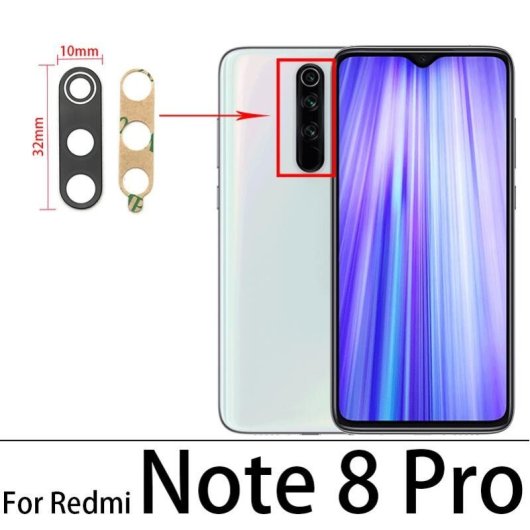 Substituição da lente da câmara do Xiaomi Redmi Note 8 Pro