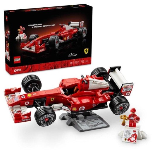 LEGO Icons Ferrari F2004 y Michael Schumacher 11375 735 piezas