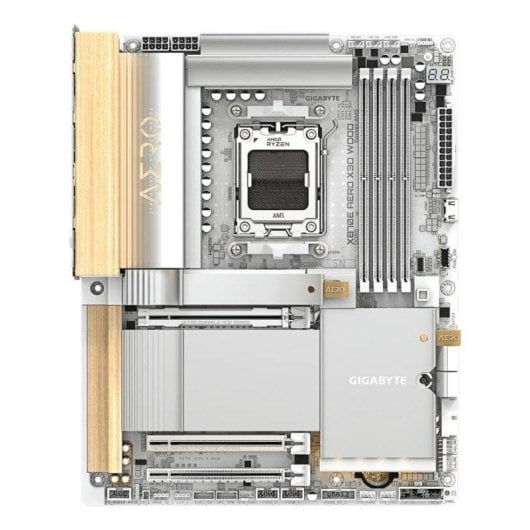 Motherboard Gigabyte X870E AERO X3D WOOD X870E AM5 DDR5 ATX WiFi 7 USB4 5GbE M.2 RAID