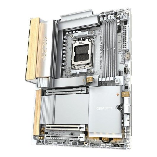 Motherboard Gigabyte X870E AERO X3D WOOD X870E AM5 DDR5 ATX WiFi 7 USB4 5GbE M.2 RAID