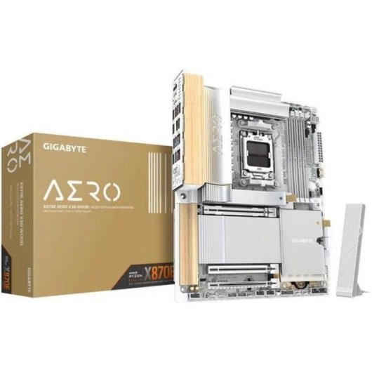 Motherboard Gigabyte X870E AERO X3D WOOD X870E AM5 DDR5 ATX WiFi 7 USB4 5GbE M.2 RAID