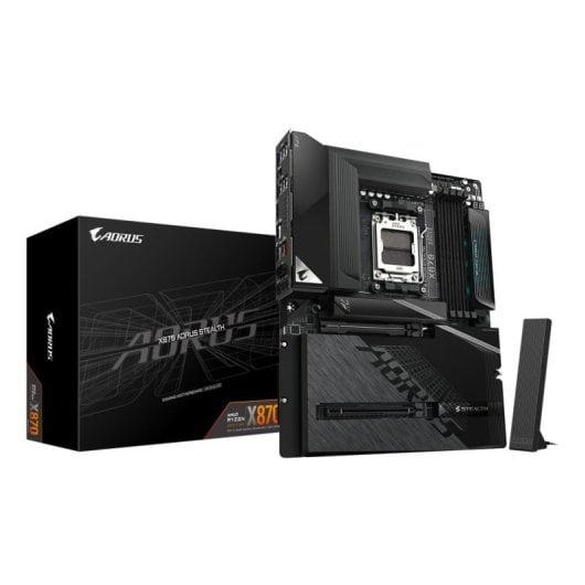 Carte mère Gigabyte X870 AORUS STEALTH X870 AM5 DDR5 ATX WiFi 7 PCIe 5.0 USB4 5GbE RGB
