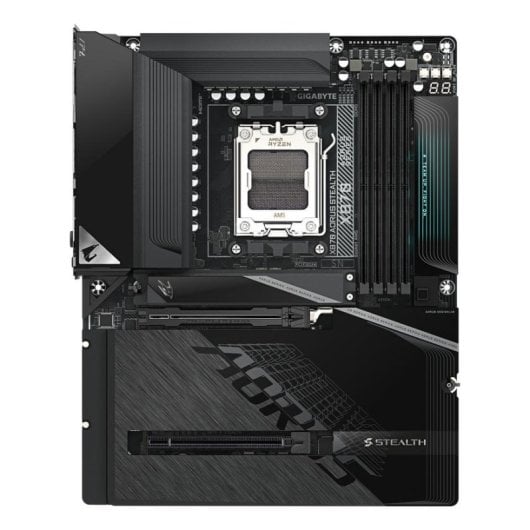 Carte mère Gigabyte X870 AORUS STEALTH X870 AM5 DDR5 ATX WiFi 7 PCIe 5.0 USB4 5GbE RGB