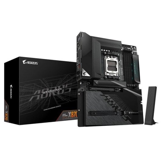 Carte mère Gigabyte X870 AORUS STEALTH X870 AM5 DDR5 ATX WiFi 7 PCIe 5.0 USB4 5GbE RGB