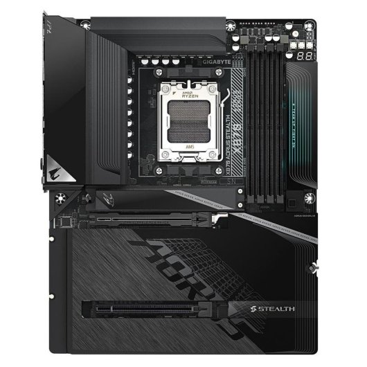 Carte mère Gigabyte X870 AORUS STEALTH X870 AM5 DDR5 ATX WiFi 7 PCIe 5.0 USB4 5GbE RGB
