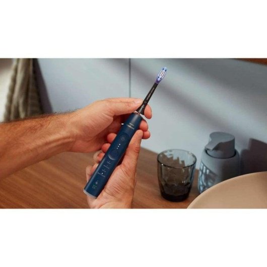 Escova de Dente Sonica Philips Sonicare 7100 HX7423/08 4 Modos 4 Cabeças Temporizador Sensor Pressao Bluetooth