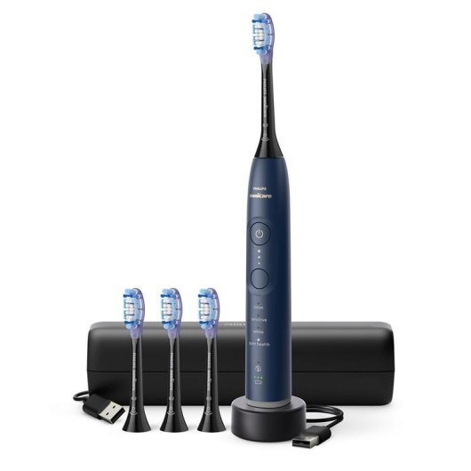 Escova de Dente Sonica Philips Sonicare 7100 HX7423/08 4 Modos 4 Cabeças Temporizador Sensor Pressao Bluetooth