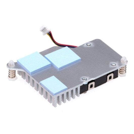 Dissipador Ativo Raspberry Pi SC1148 Ventoinha Regulável Preto Cinzento