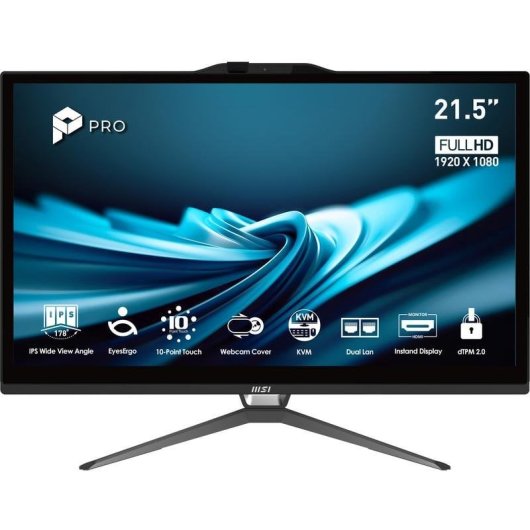 Ordenador Todo en uno MSI Pro AP222T 14MA-613EU Intel Core i3-14100 8GB 512GB SSD 21.5" Windows 11 Home Pantalla táctil 