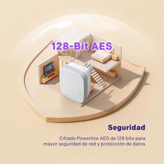 Adaptador Powerline Strong PL600M AV600 600 Mbps Plug & Play Ethernet