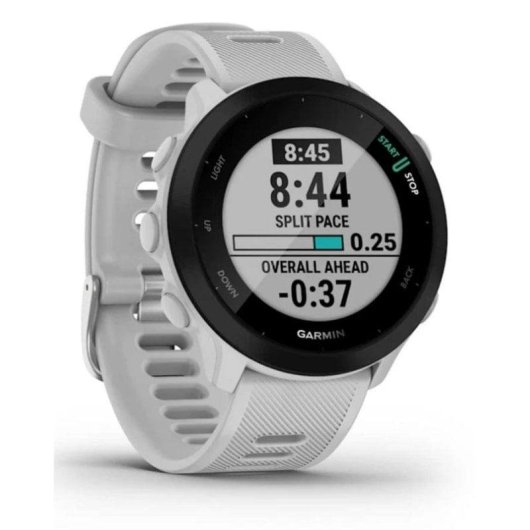 Garmin Forerunner 55 Bluetooth GPS 42mm Branco Tamanho Único Resistência Água 5ATM Pulsómetro
