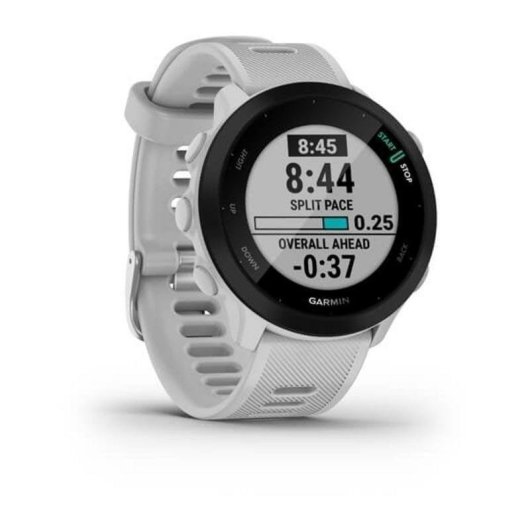 Garmin Forerunner 55 Bluetooth GPS 42mm Branco Tamanho Único Resistência Água 5ATM Pulsómetro