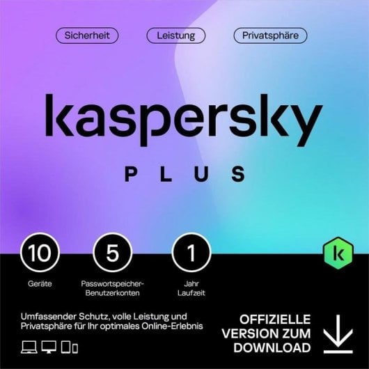 Licence Kaspersky Plus 10 appareils Protection avancée Téléchargement électronique