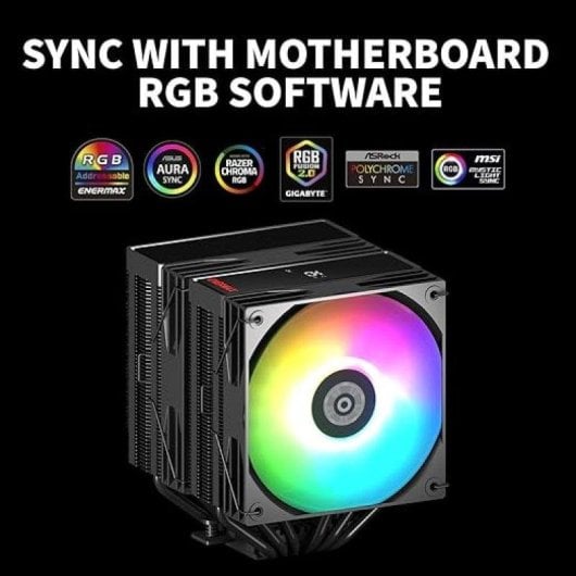 Refrigeración Aire Enermax Socket Universal 120mm ETS-TD60D-ARGB Doble Ventilador Display Digital