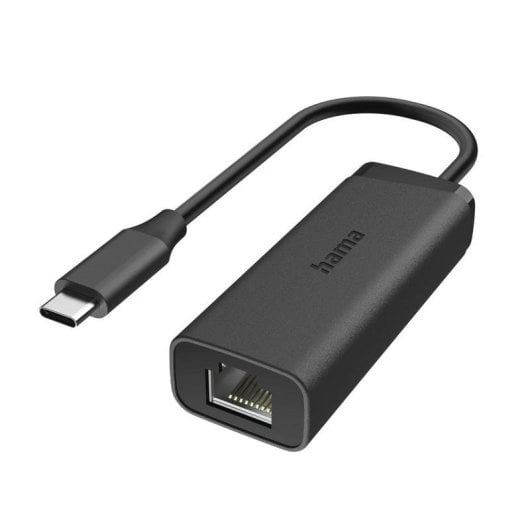 Adapter Hama 00200360 USB-C auf RJ45 2.5Gbps Plug & Play Schwarz